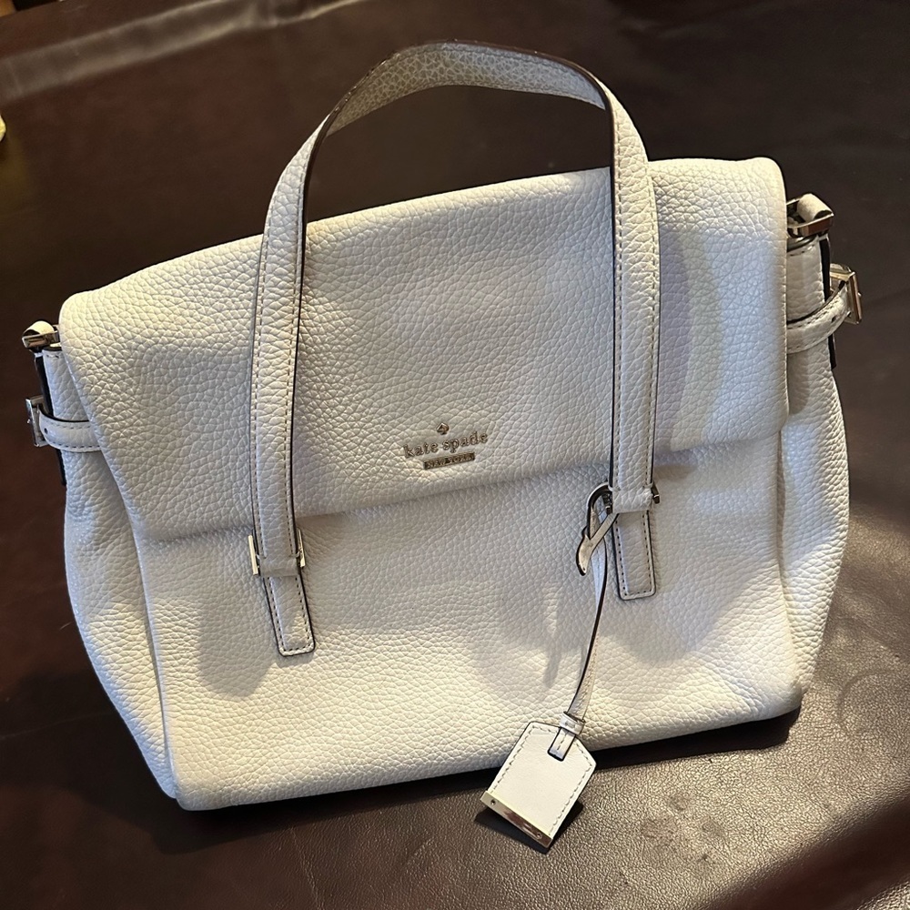 Kate Spade White Leather Tote Bag